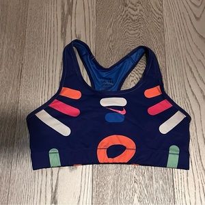Nike multi color sports bra. Size large